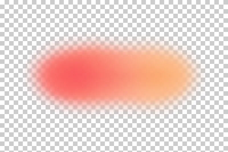 Short text cloud in a soft coral to peach gradient with translucent feathered edges.