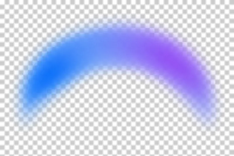 Soft title arch in a soft cobalt blue to soft violet gradient with translucent feathered edges.