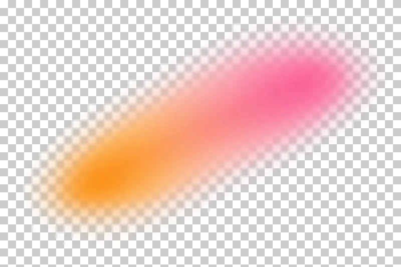Diagonal color band in a soft amber to soft rose pink gradient with translucent feathered edges.