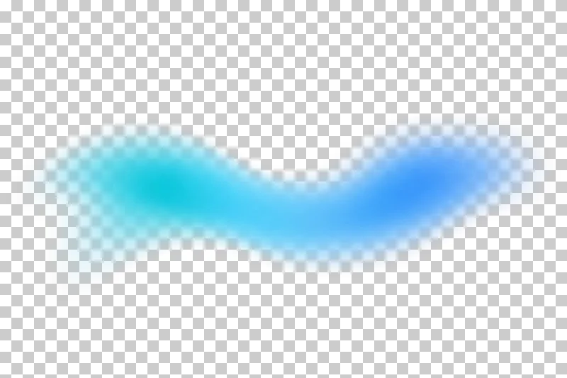 Undulating horizontal ribbon in a soft turquoise to soft sky blue gradient with translucent feathered edges.