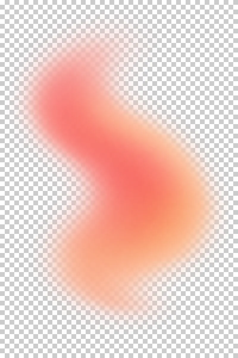 Vertical wave in a soft coral to peach gradient with translucent feathered edges.