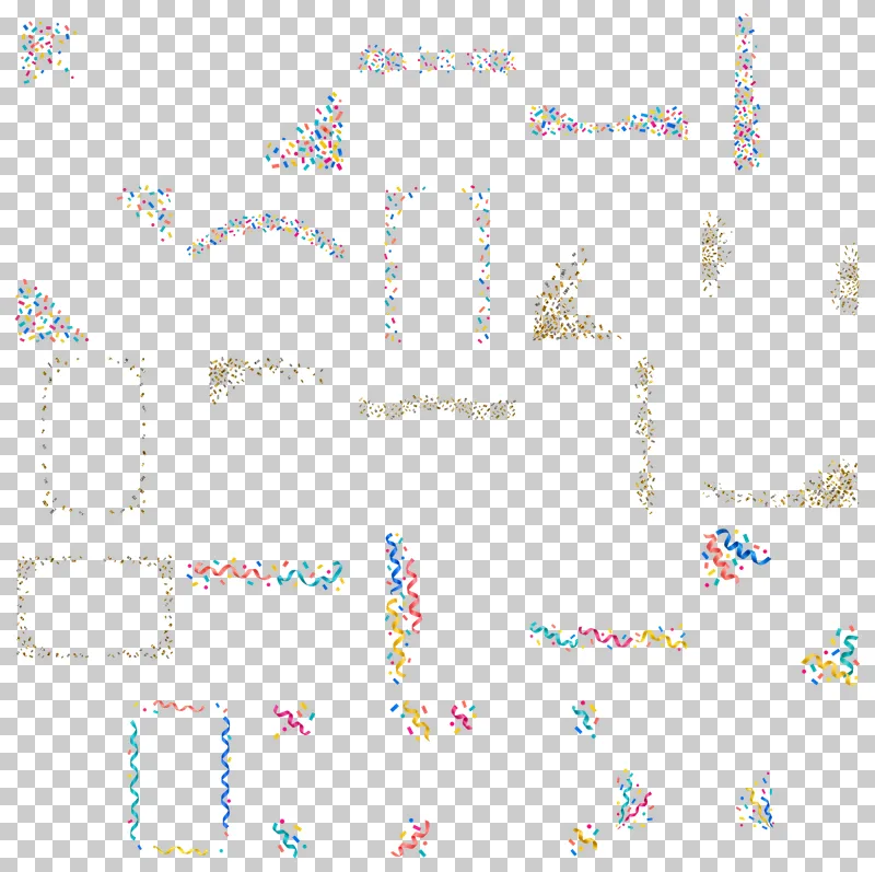 Celebration Confetti Overlays PNG Collection: all 24 elements in one grid