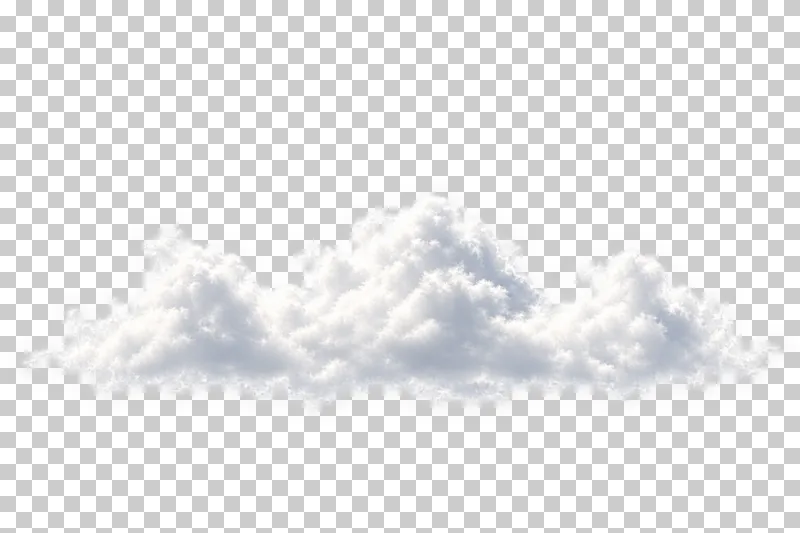 A low wide white cloud with a softly fading base and natural daylight volume.