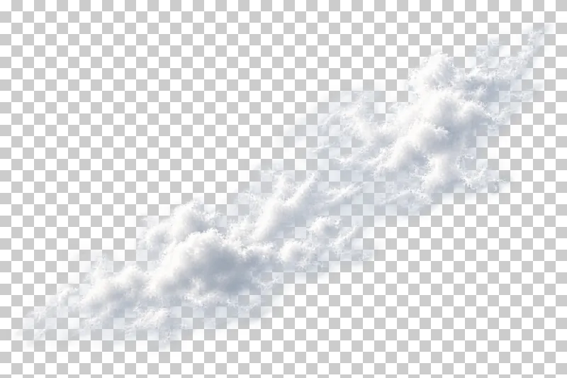 A soft diagonal streak of white cloud fading into transparent air.
