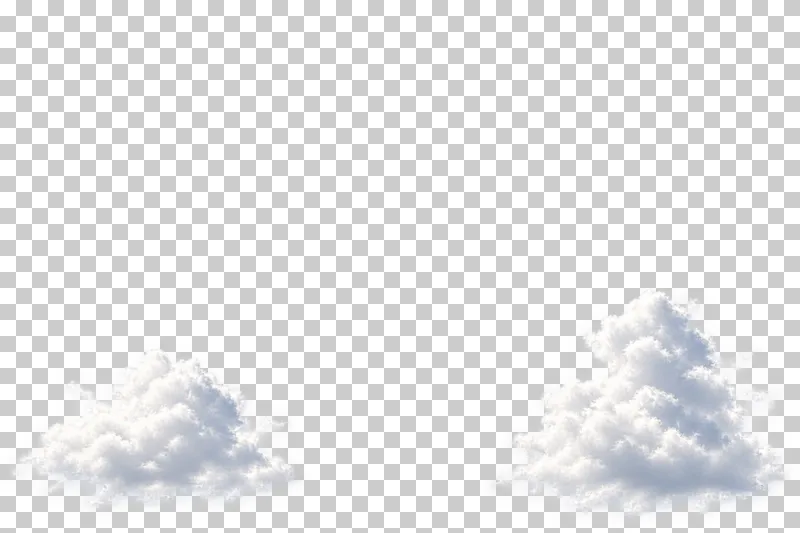Separate white cloud accents in the two lower corners with an open center.
