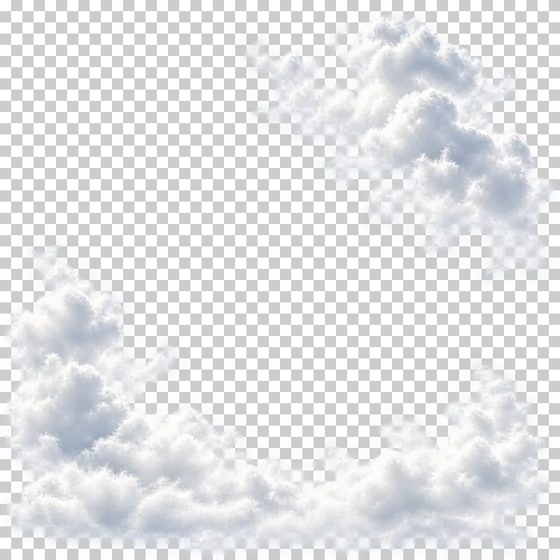 An open white cloud composition surrounding a clear central product area.