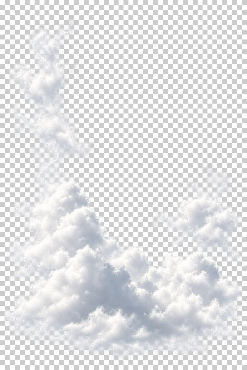 A vertical white cloud composition with open space for a poster design.