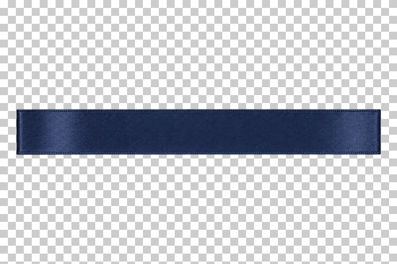 One horizontal navy satin ribbon band with clean complete ends, no bow, front-facing flat overlay.