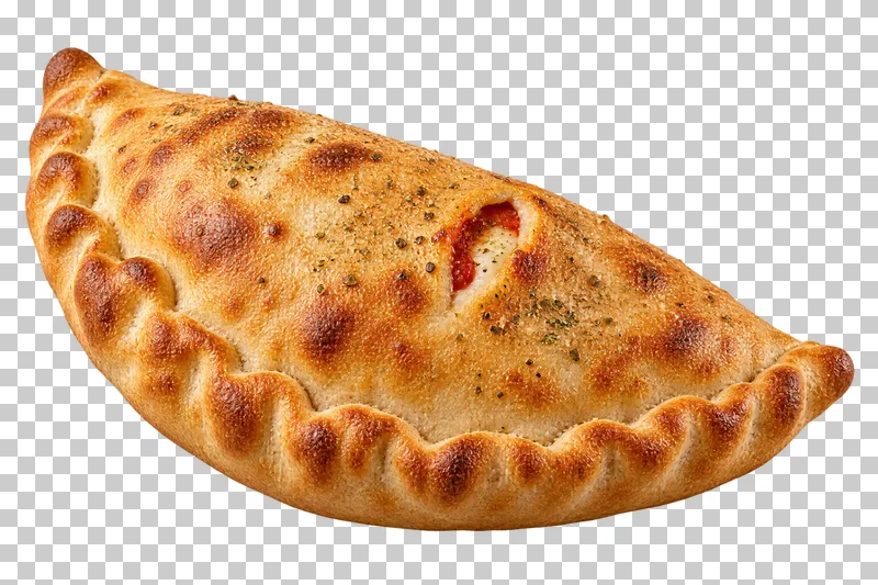 Generated advertising-style cutout of calzone.