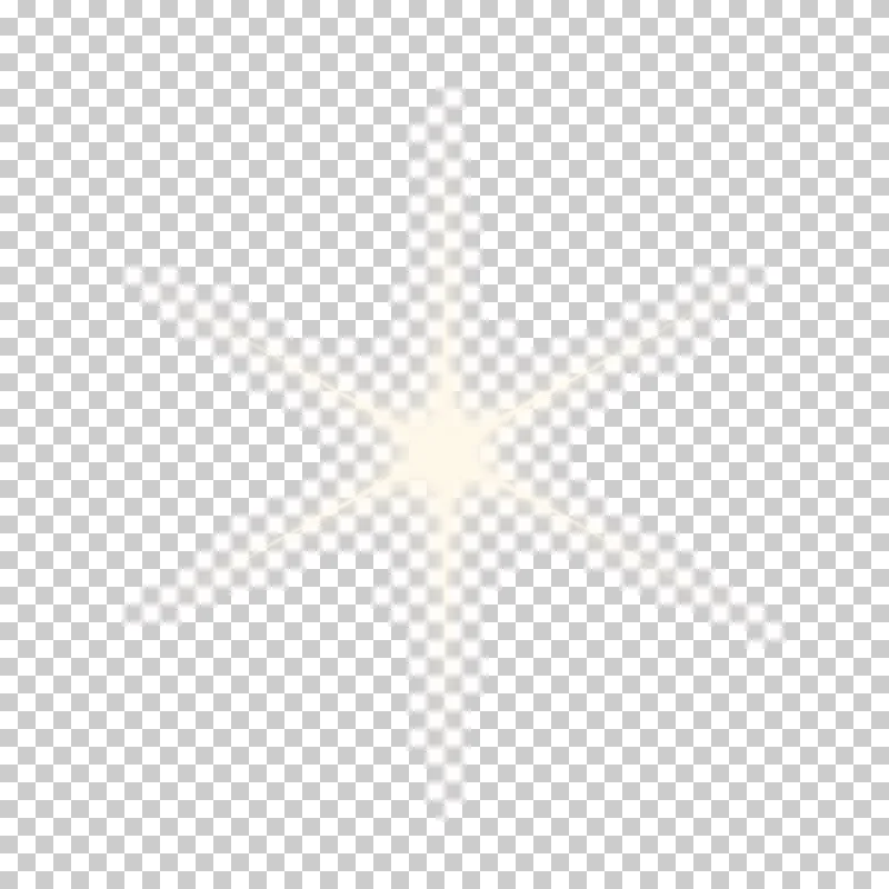 Champagne-white six-ray photographic flare with a luminous center.