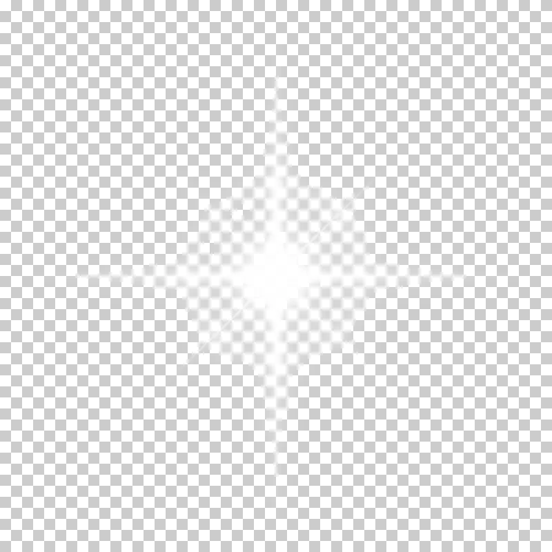 White eight-ray photographic flare with fine diagonal and vertical diffraction rays.