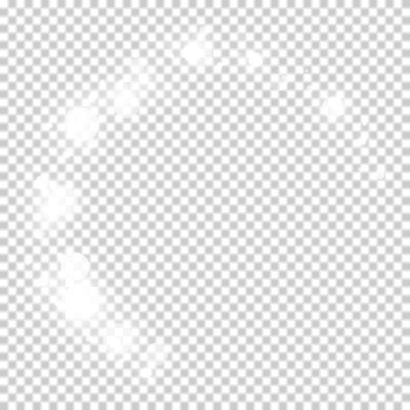 Open arc of soft white bokeh circles with a clear center.