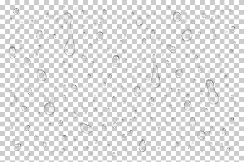 Dense decorative clear droplets with varied sizes and transparent interiors.