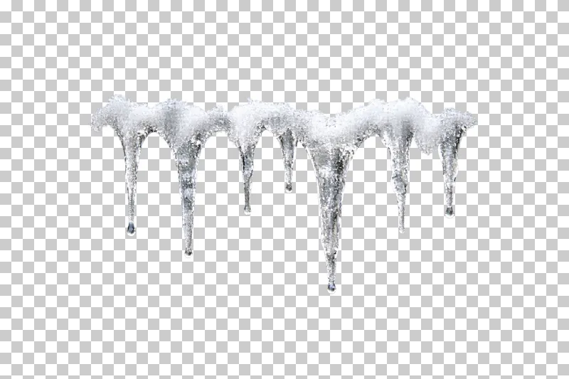 A short row of natural translucent icicles with varied sizes.