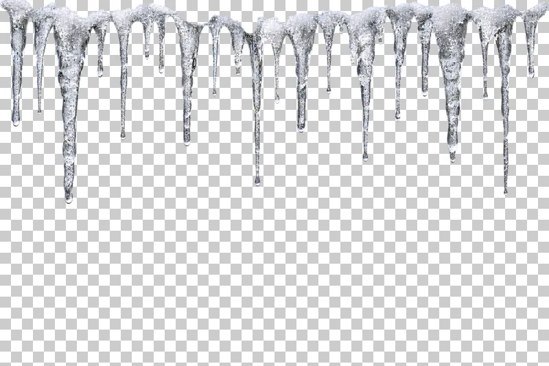 A long irregular row of icicles with distinct lengths and spacing.