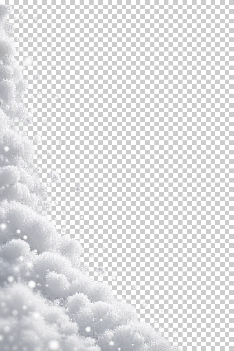 An asymmetric vertical side snowdrift leaving the center open.