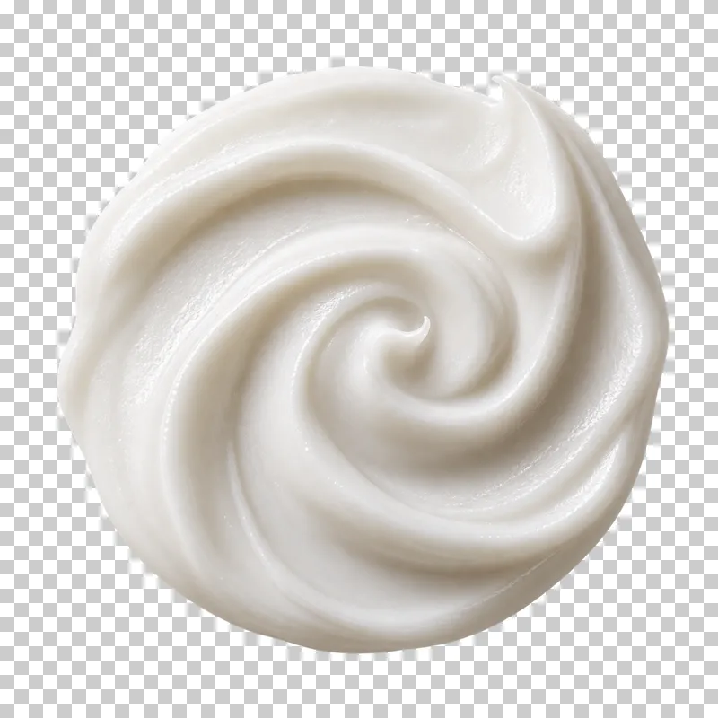 Continuous compact cream spiral.