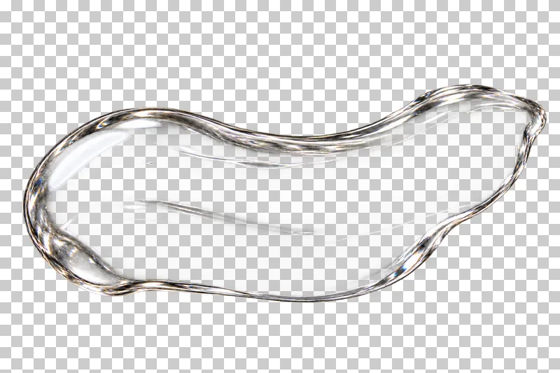 Broad clear gel smear with shallow flow waves.