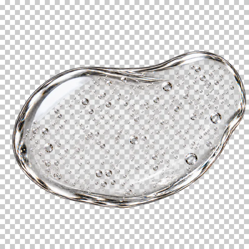 Fine air bubbles suspended in clear gel.