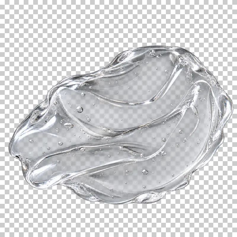 Soft folded translucent jelly mask.