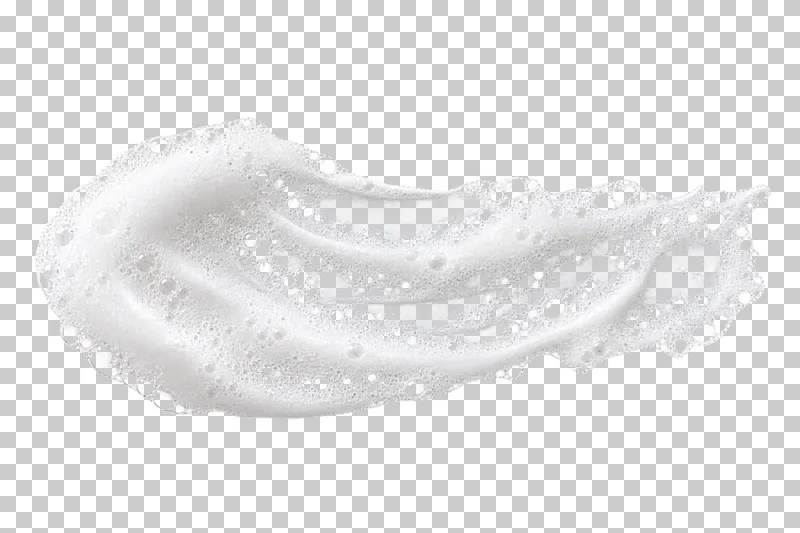 Thin foam smear with fine bubbles and translucent films and edges.