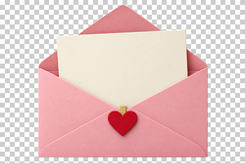 An open paper envelope holding a blank card.