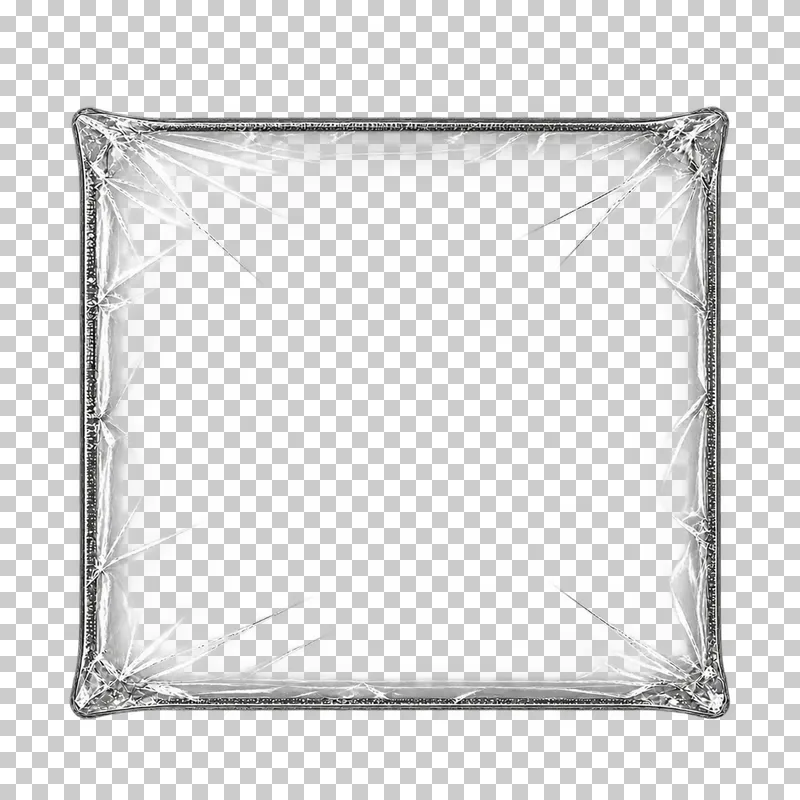 A clear square shrink-wrap sleeve with sealed edges and fine corner creases.
