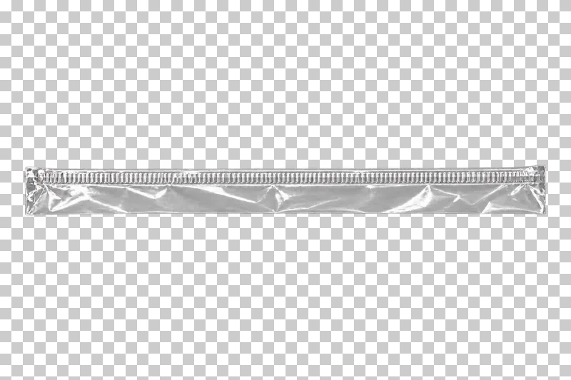 A narrow ribbed heat-sealed plastic edge strip with an attached clear-film margin.