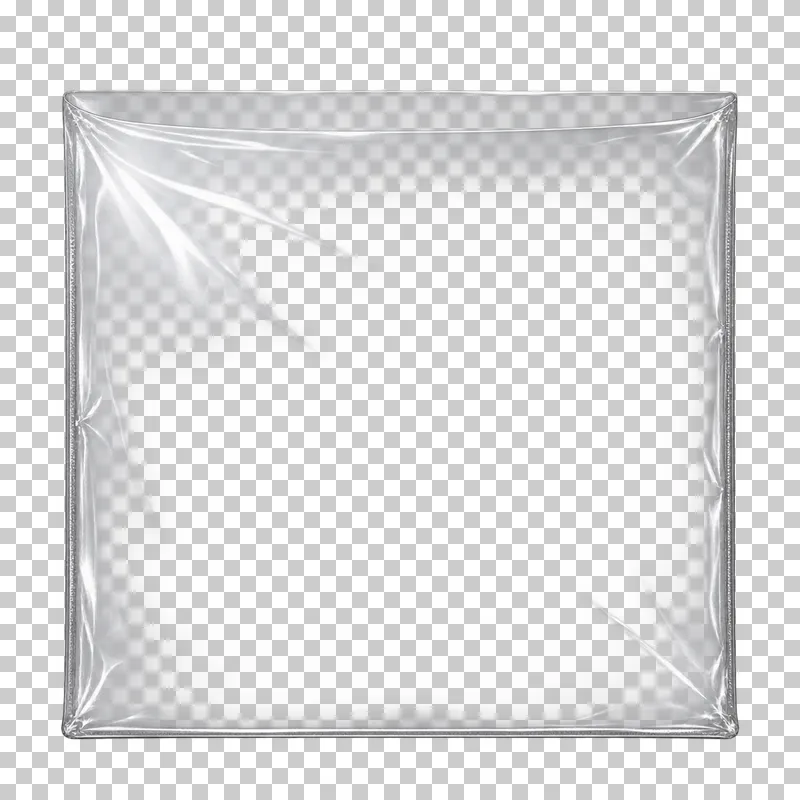 An open-top clear record sleeve with smooth edges and a separate front lip.