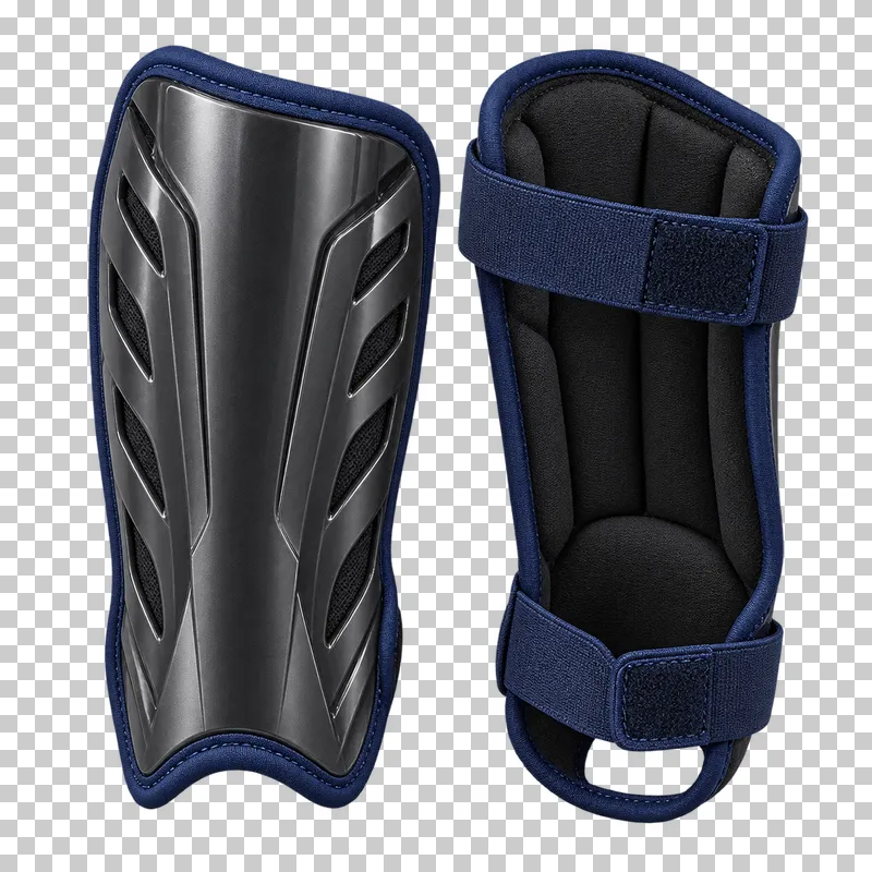 A pair of soccer shin guards.