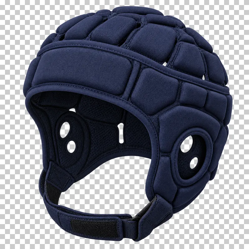 A padded rugby scrum cap.