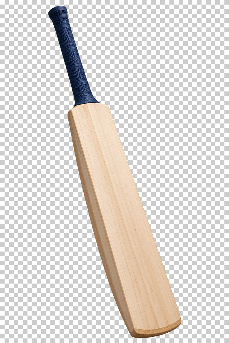 A cricket bat with a flat blade and wrapped handle.