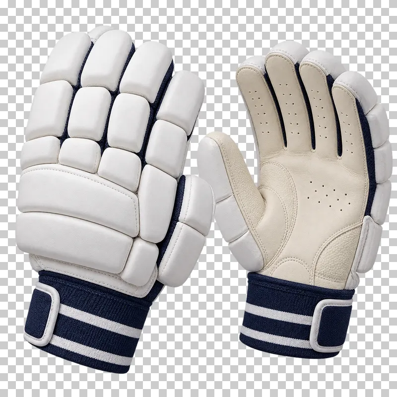 A pair of padded cricket batting gloves.