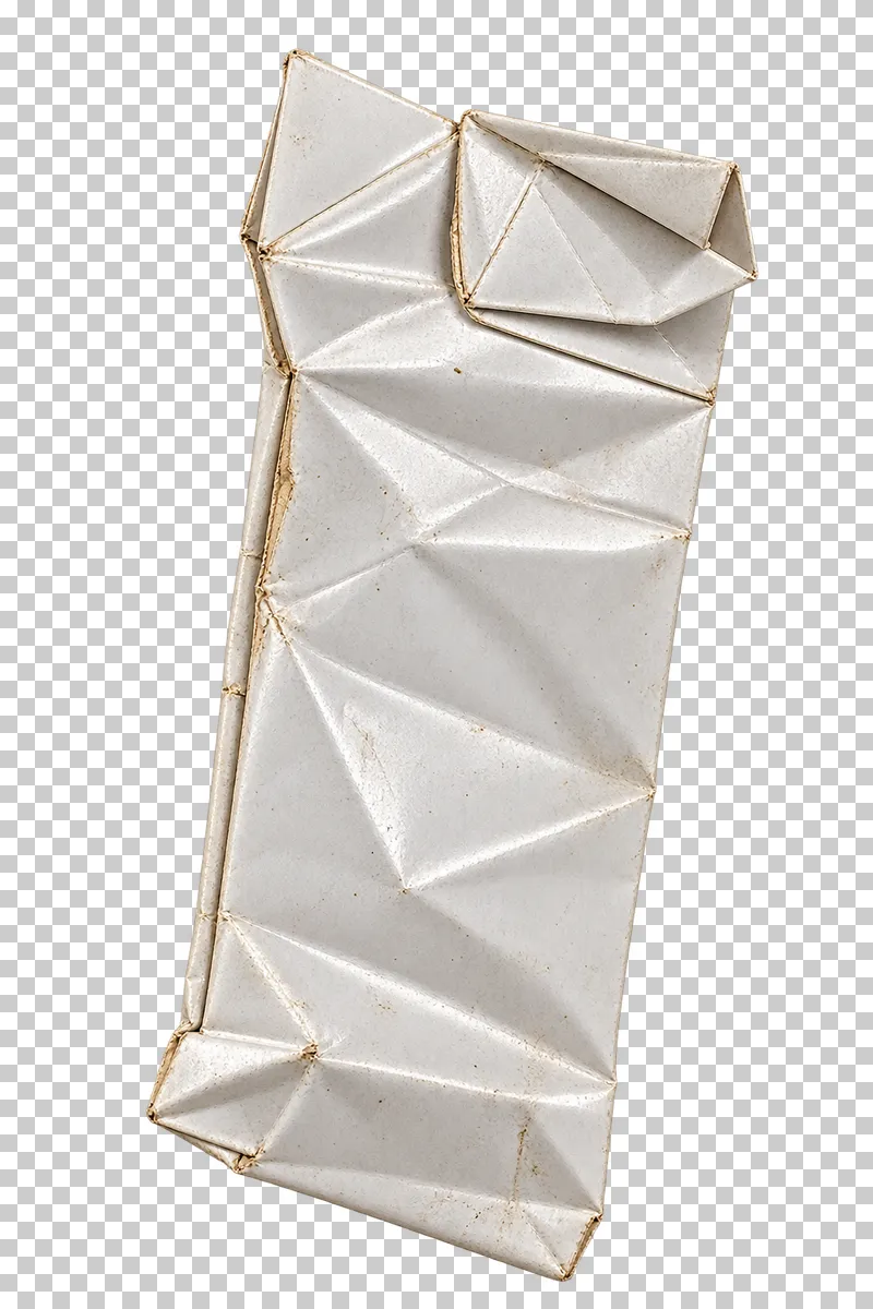 Flattened empty drinks carton.