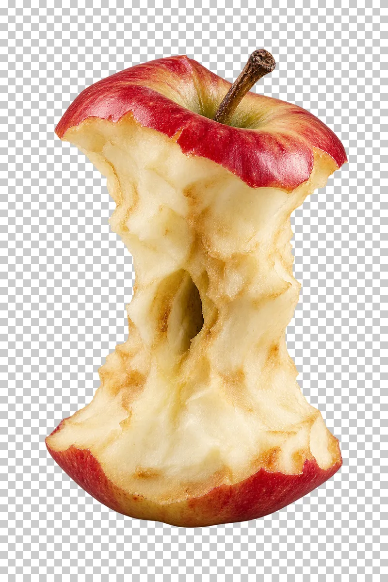 Eaten apple core.