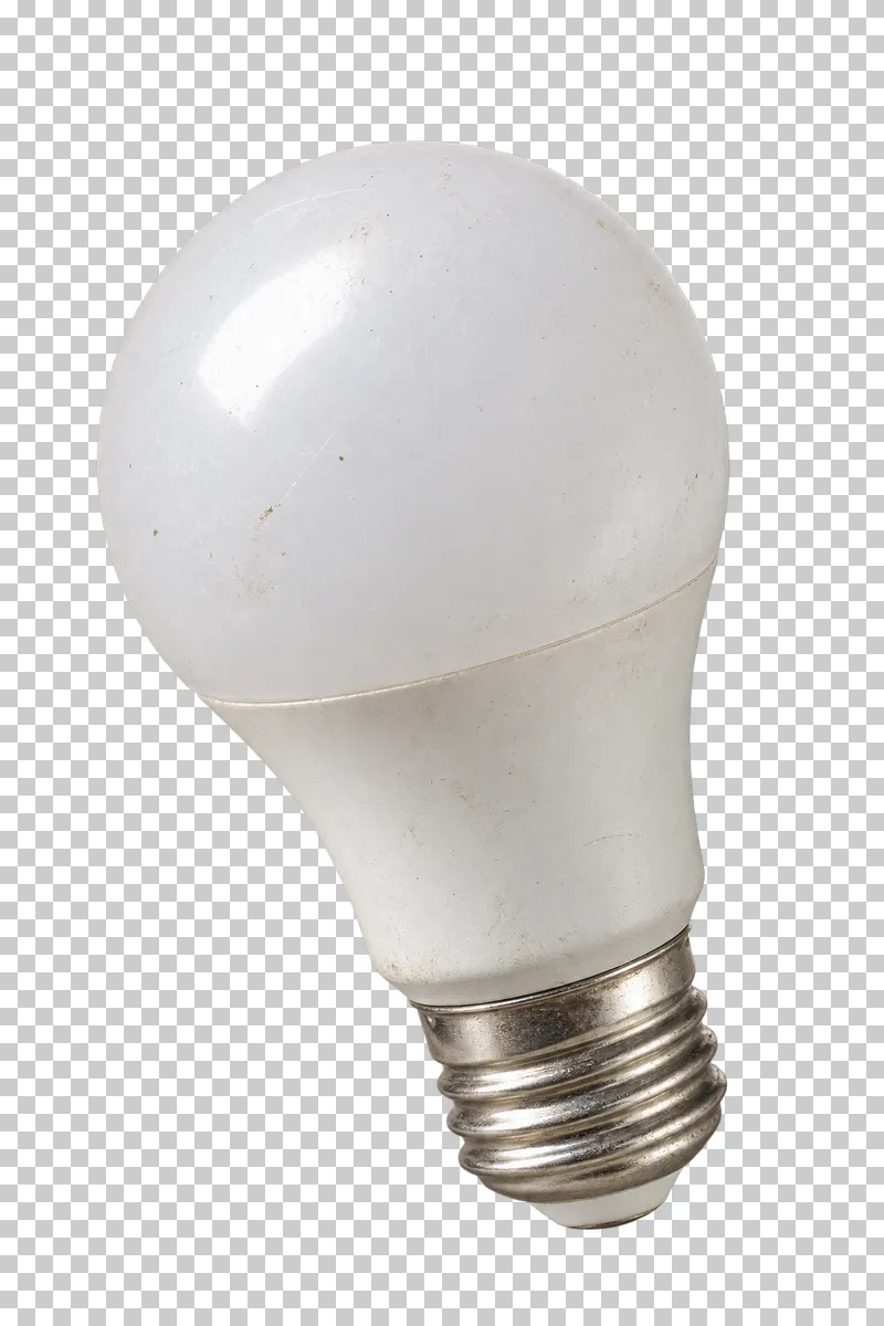 Discarded dusty LED bulb.