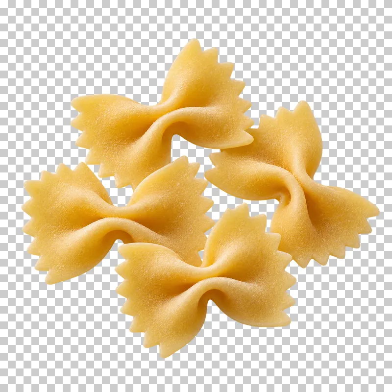 A compact group of dry bow-shaped farfalle pasta.