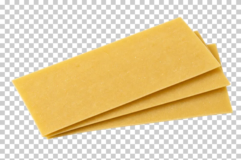 Overlapping dry lasagne sheets with rippled edges.