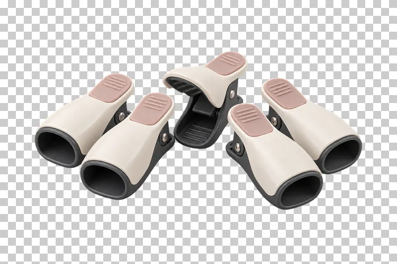 Five reusable ivory, graphite, and rose soak-off clips, including one open clip.