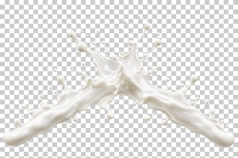 Two opposing milk jets meeting in a central splash.