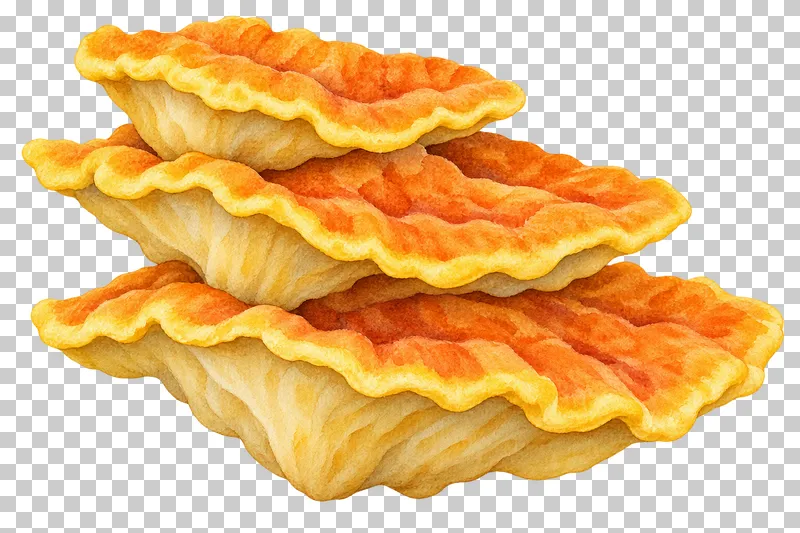 Watercolor illustration of chicken of the woods.