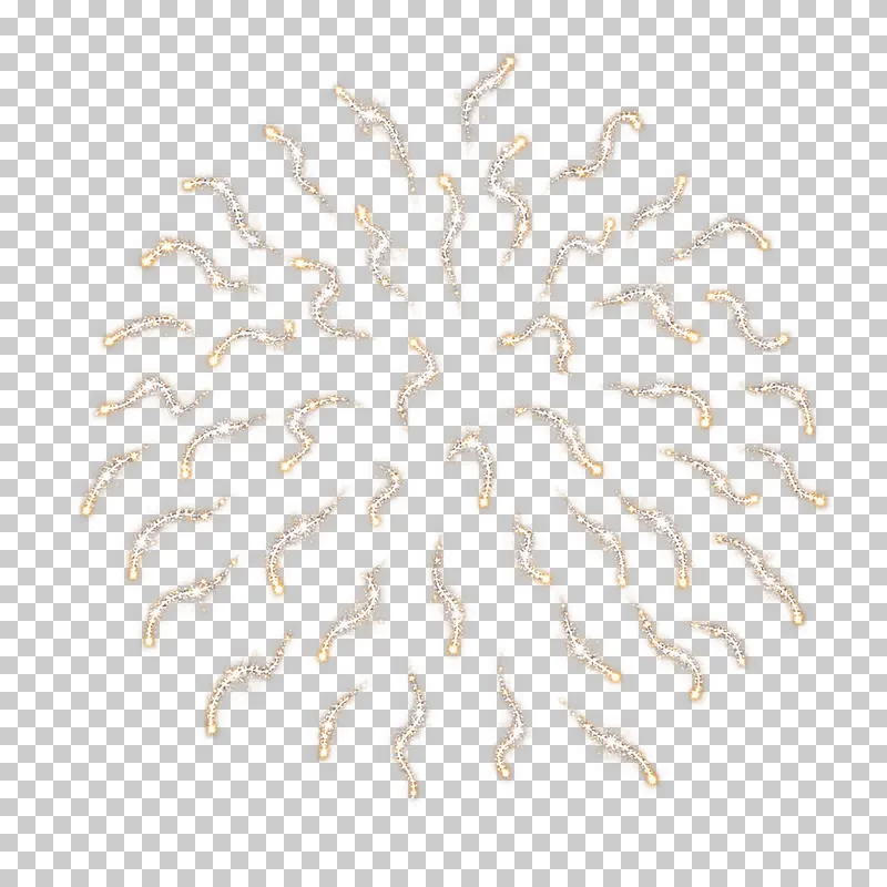 Loose circular cluster of short silver-white wriggling light trails.