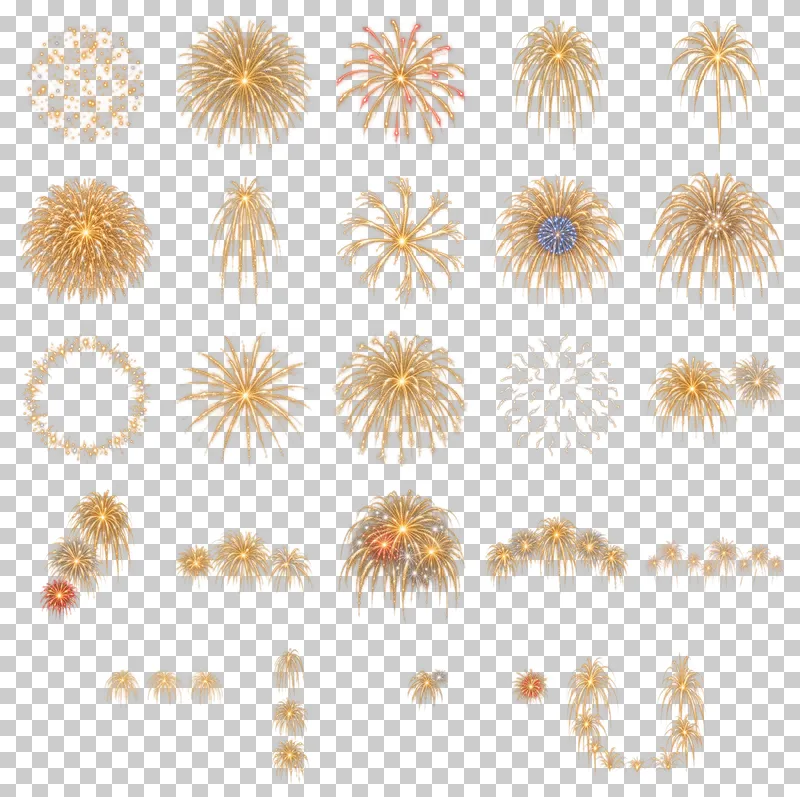 Aerial Fireworks Overlays PNG Collection: all 24 elements in one grid