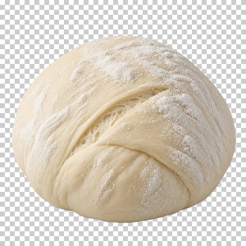 A pale unbaked round loaf with one deliberate score.
