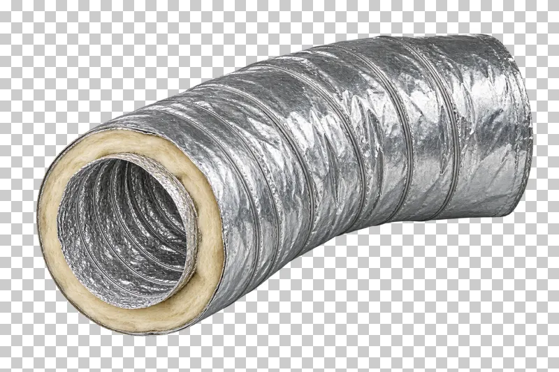 Insulated flexible ventilation duct.
