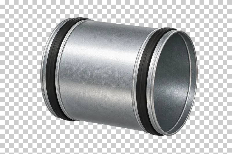 Circular joining sleeve with twin rubber seals.