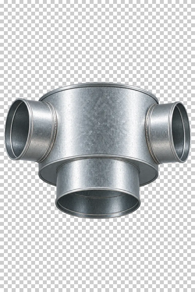 Ceiling valve plenum with twin radial inlets.