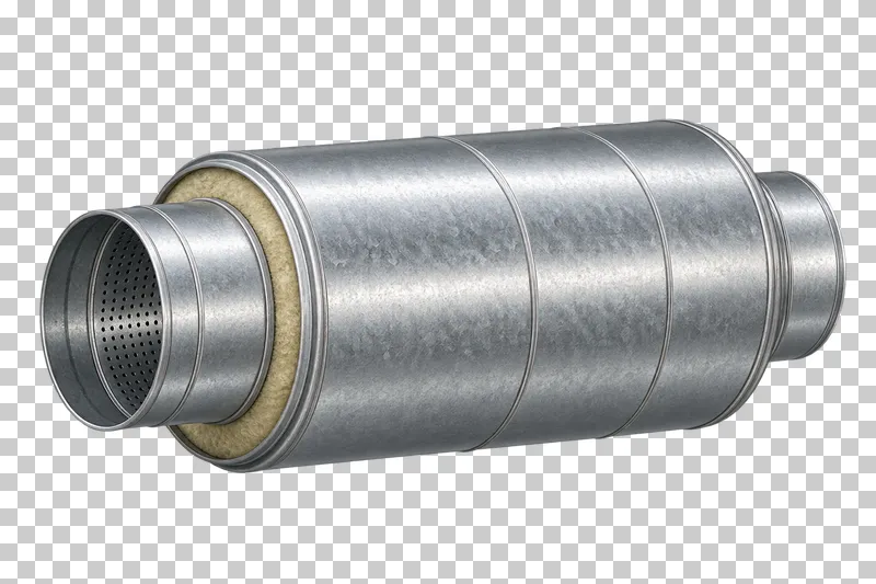 Circular acoustic duct silencer.