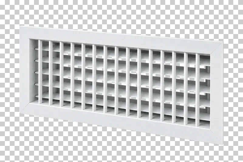 Rectangular double-deflection supply grille.