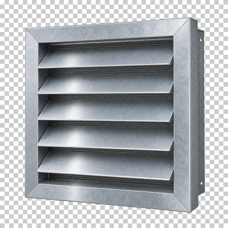 Exterior weather louver grille.